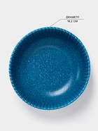 Тарелка глубокая Доляна «Коралл», 700 мл, d=18.2 см, фарфор, синяя - Фото 2