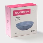 Тарелки глубокие Доляна «Коралл», 700 мл, d=18.2 см, набор 2 шт., фарфор, голубые - Фото 5