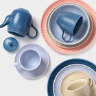 Тарелки глубокие Доляна «Коралл», 700 мл, d=18.2 см, набор 2 шт., фарфор, голубые - Фото 6