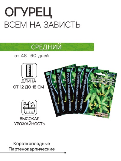 Семена огурца "Всем на Зависть", набор 5 шт