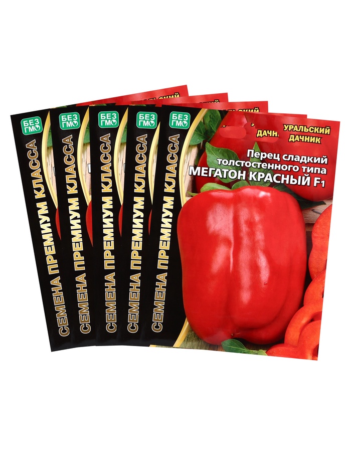 Семена Перец сладкий «Мегатон Красный», F1, 5 шт., «Мой выбор» - Фото 1