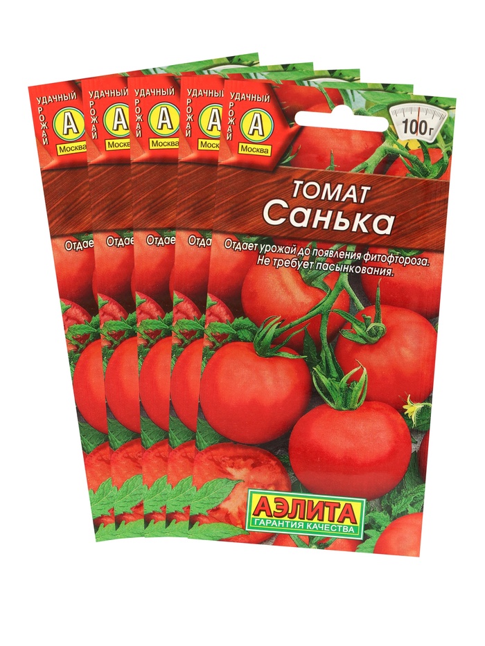 Семена Томат "Санька", ультраскороспелый, набор 5 шт - Фото 1