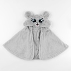 Карнавальная накидка «Мышь», рост 104-128 см, длина с капюшоном 60 см, без капюшона 35 см, серый - Фото 2