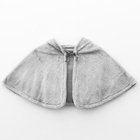 Карнавальная накидка «Заяц», рост 104-128 см, длина с капюшоном 60 см, без капюшона 35 см, серый - Фото 3