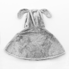 Карнавальная накидка «Заяц», рост 104-128 см, длина с капюшоном 60 см, без капюшона 35 см, серый - Фото 5