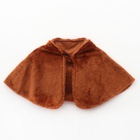 Карнавальная накидка «Медведь», рост 104-128 см, длина с капюшоном 60 см, без капюшона 35 см, коричневый - Фото 3