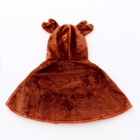 Карнавальная новогодняя накидка «Олень», рост 104-128 см, длина с капюшоном 60 см, без капюшона 35 см, коричневый - Фото 5