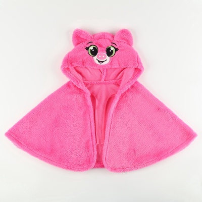 Карнавальная накидка «Свинка», рост 104-128 см, длина с капюшоном 60 см, без капюшона 35 см, розовый