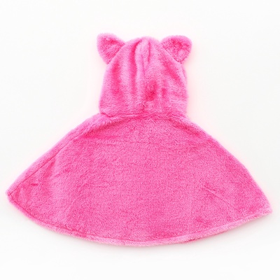 Карнавальная накидка «Свинка», рост 104-128 см, длина с капюшоном 60 см, без капюшона 35 см, розовый