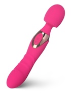 Вибратор двусторонний, 14 режимов, 22×4 см, софт-силикон, розовый - Фото 1