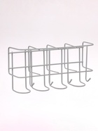 Подставка для зонтов настенная, с крючками, металл, 7×12×26 см, белая - Фото 2