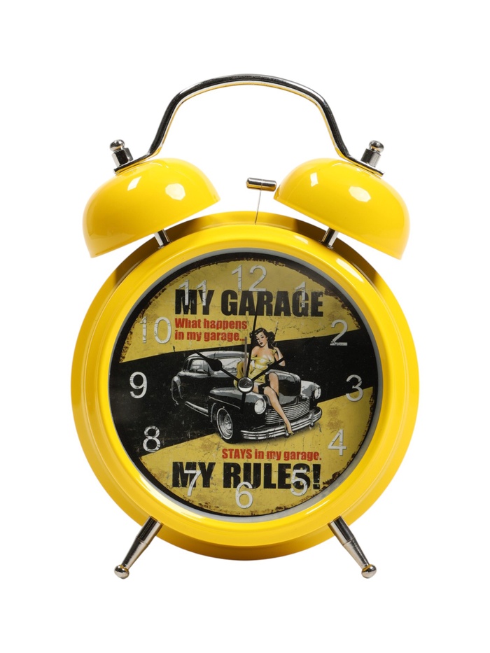 Часы - будильник настольные, на батарейках, подсветка, 21×15×6.5 см, циферблат d=11 см - Фото 1