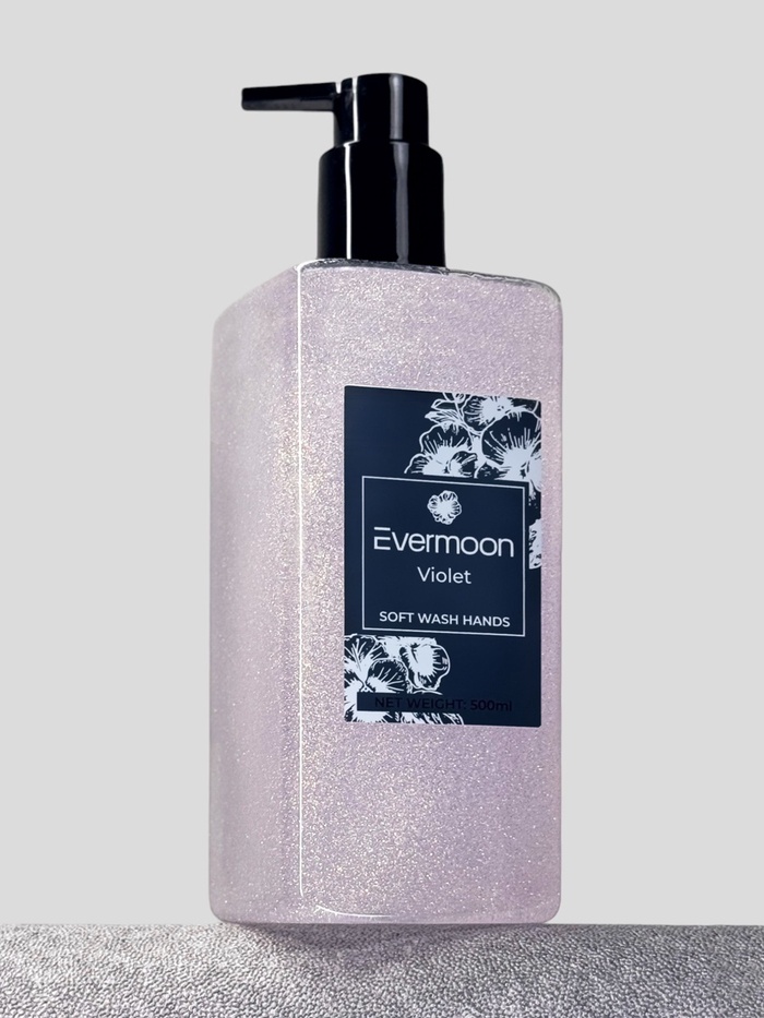 Блестящее жидкое мыло Evermoon Фиалка, с шиммером, 500 мл