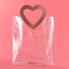 Пакет подарочный из ПВХ розовый 26.5×23×12 см - Фото 4