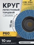 Круг лепестковый торцевой ТУНДРА, 75×10 мм, Р60 10738784