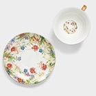 Чайная пара Wingflora, 200 мл, 15×6 см, керамика, белая - Фото 3