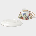 Чайная пара Wingflora, 200 мл, 15×6 см, керамика, белая - Фото 6