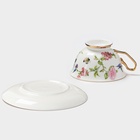 Чайная пара Wingflora, 200 мл, 15×6 см, керамика, белая - Фото 5