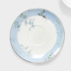 Чайная пара Wingflora, 200 мл, 15×6 см, керамика, белая, голубая - Фото 3