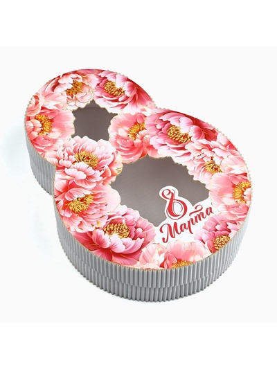 Коробка подарочная "Восьмёрка" цветы