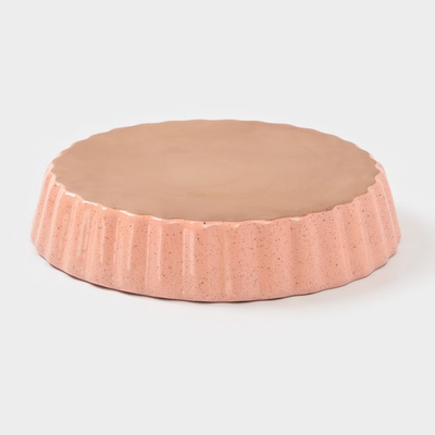 Форма для запекания Борисовская керамика «Фламинго», 2,5 мл, 28×6 см, розовая