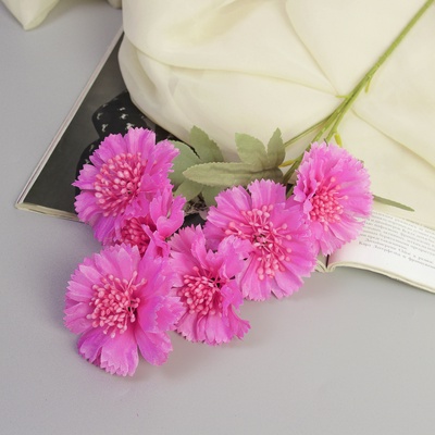 Цветы искусственные «Гвоздика каспар галант», 58×7 см, сиреневые