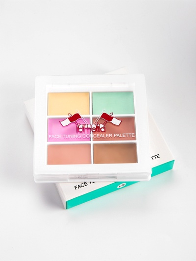 Палетка консилеров для лица, 6 цв., водостойкая