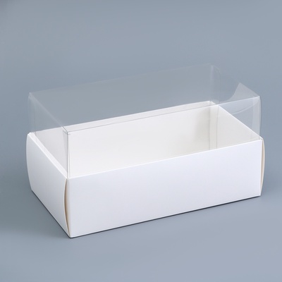 Коробка с прозрачной крышкой под рулет, 18.5×10×10 см