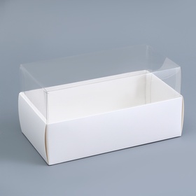 Коробка с прозрачной крышкой под рулет, 18.5?10?10 см (комплект 5 шт)