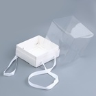 Коробка для торта с прозрачной крышкой, белая, 17×17×15 см - Фото 3