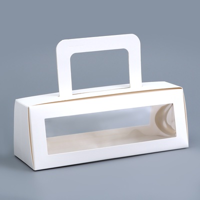 Коробка под рулет, белая, 18.5×6.5×6.5 см