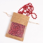 Льняной мешочек для хранения украшений, подарков, трав, 10×14 см, набор из 5 штук - Фото 5