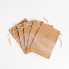 Льняной мешочек для хранения украшений, подарков, трав, 10×14 см, набор из 5 штук - Фото 8