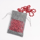 Льняной мешочек для хранения украшений, подарков, трав, 10×14 см, набор из 5 штук - Фото 5