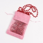 Льняной мешочек для хранения украшений, подарков, трав, 10×14 см, набор из 5 штук - Фото 5