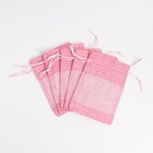 Льняной мешочек для хранения украшений, подарков, трав, 10×14 см, набор из 5 штук - Фото 8