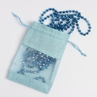 Льняной мешочек для хранения украшений, подарков, трав, 10×14 см, набор из 5 штук - Фото 5