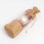 Льняной мешочек для хранения украшений, подарков, трав, 15×30 см, набор из 3 штук - Фото 3