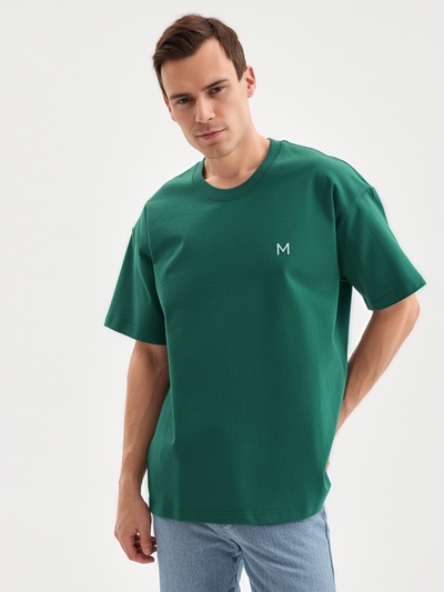 Футболка мужская MINAKU: One Most Brand, размер 42-44, зелёная