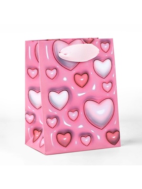 Пакет ламинированный «Сердца», 9?12?6.5 см (комплект 4 шт)