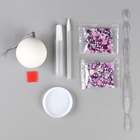 УЦЕНКА Набор для декора елочного шара полубусинами, фиолетовый - Фото 2