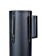 Стойка ограждения чёрная, с красной вытяжной лентой 470 см, высота 90 см, d=8 см, напольный d=35 см - Фото 3