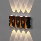 УЦЕНКА Светильник фасадный «Глосс», FSD-044, 8 Вт, 3000К, 4 луча, IP65, 220 В, пластик, черный 100 - Фото 2