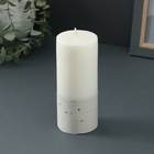 Свеча-цилиндр "Бетон", 6х15 см, белая 10804014