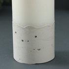 Свеча-цилиндр "Бетон", 6х15 см, белая 10804014