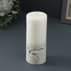 Свеча-цилиндр "Бетон", 6х15 см, белая 10804014