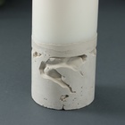 Свеча-цилиндр "Бетон", 6х15 см, белая 10804014