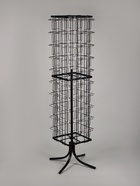 Стойка вращающаяся для открыток, напольная, металл, 80 карманов A5, 45×45×180 см, чёрная - Фото 2