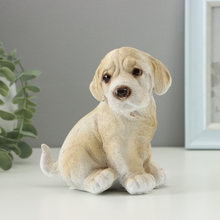 Копилка для денег «Щенок Дик», полистоун, 14×10×14 см