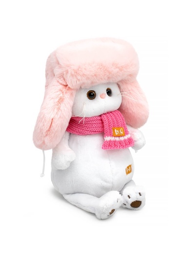Мягкая игрушка «Кошечка Ли-Ли», в меховой шапке и шарфе, 24 см